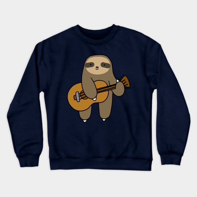 Guitar Sloth Crewneck Sweatshirt by saradaboru